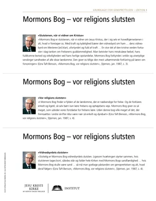 uddelingsark, Vor religions slutsten
