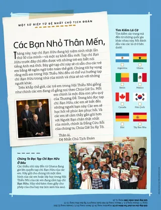 Primary children in Ghana holding up Friend magazines