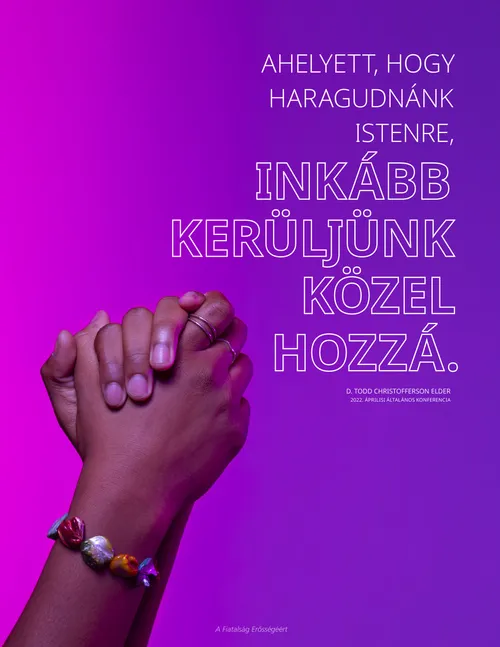 plakát: imára kulcsolt kezek