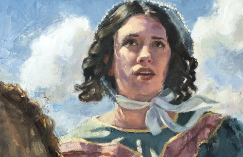 Emma Smith on horseback