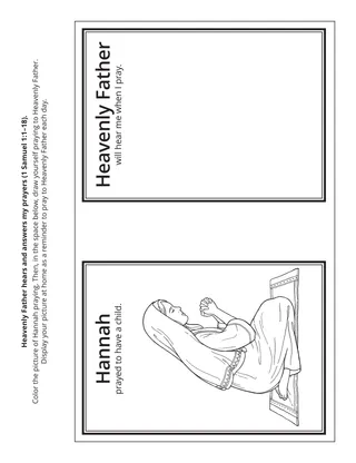 Primary activity page: Heavenly Father hears and answers my prayers