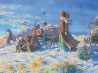 Handkarrenpioniere kurz vor dem Salzseetal