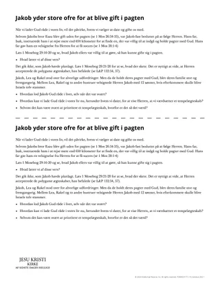 Jakob yder store ofre for at blive gift i pagten