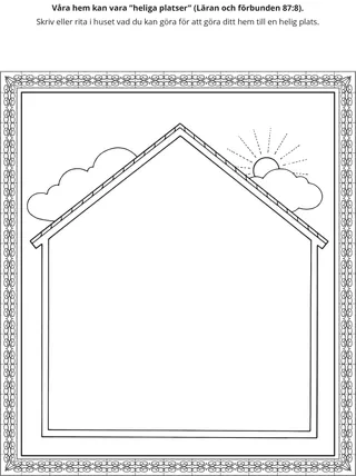 aktivitetssida: mitt hem kan vara en helig plats
