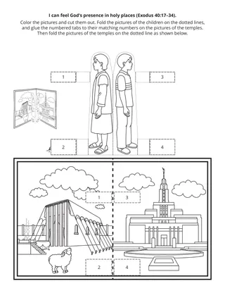 Primary activity page: I can feel God’s presence in holy places