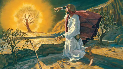 Moses and the burning bush
