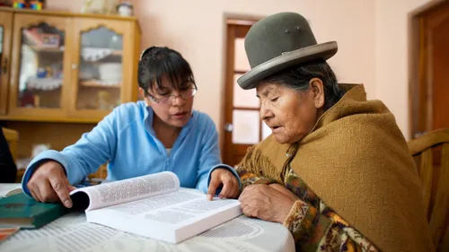 two women studying the scriptures