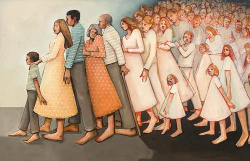 illustration of family current and past