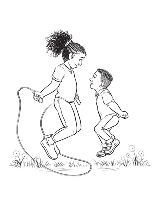 деца прескачу конопац