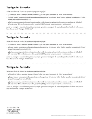 Volante Testigo del Salvador