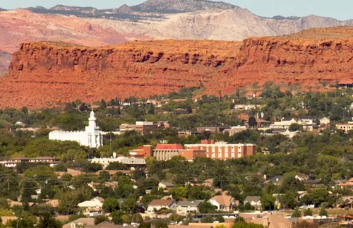 Panoramic view of the St. George area