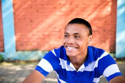 young man smiling