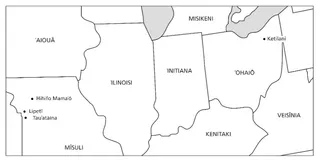 map, Ohio to Missouri