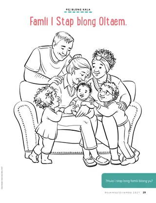 family sitting together with grandma