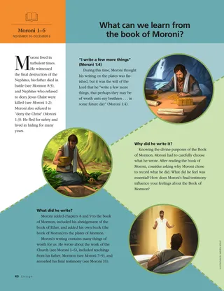 what can we learn from the book of Moroni