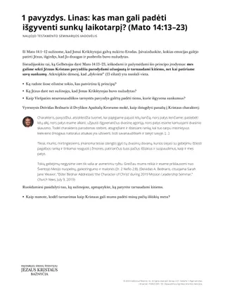 Helping through difficult times handout