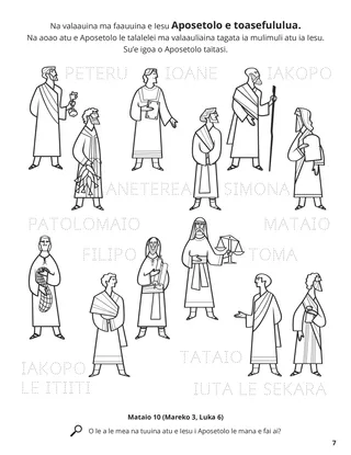 The Twelve Apostles coloring page