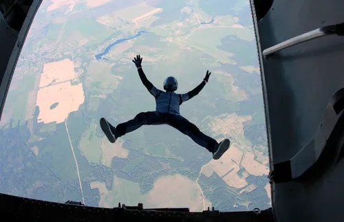 Free falling from plane