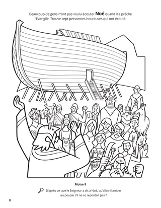 Noah Preached the Gospel coloring page