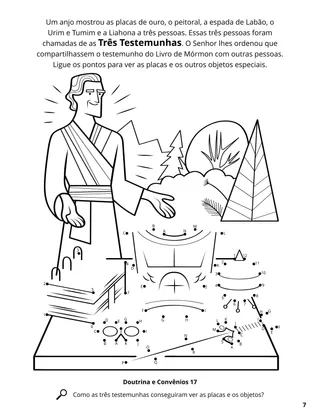 The Three Witnesses of the Book of Mormon coloring page
