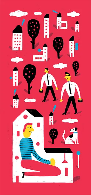 young man and missionaries