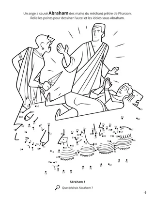 An Angel Saved Abraham coloring page