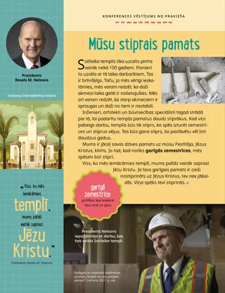 President Nelson looking at Salt Lake Temple foundation