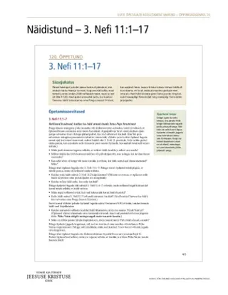 käsileht, Näidistund