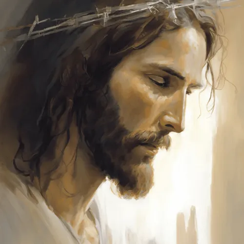 Jesus Christ with a crown of thorns