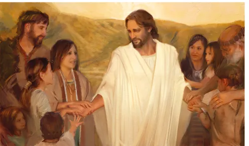 Jesus Christ greeting Nephites