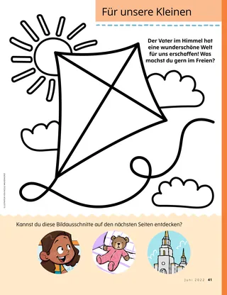 simple kite coloring activity