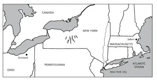 mapa, northeastern U.S.