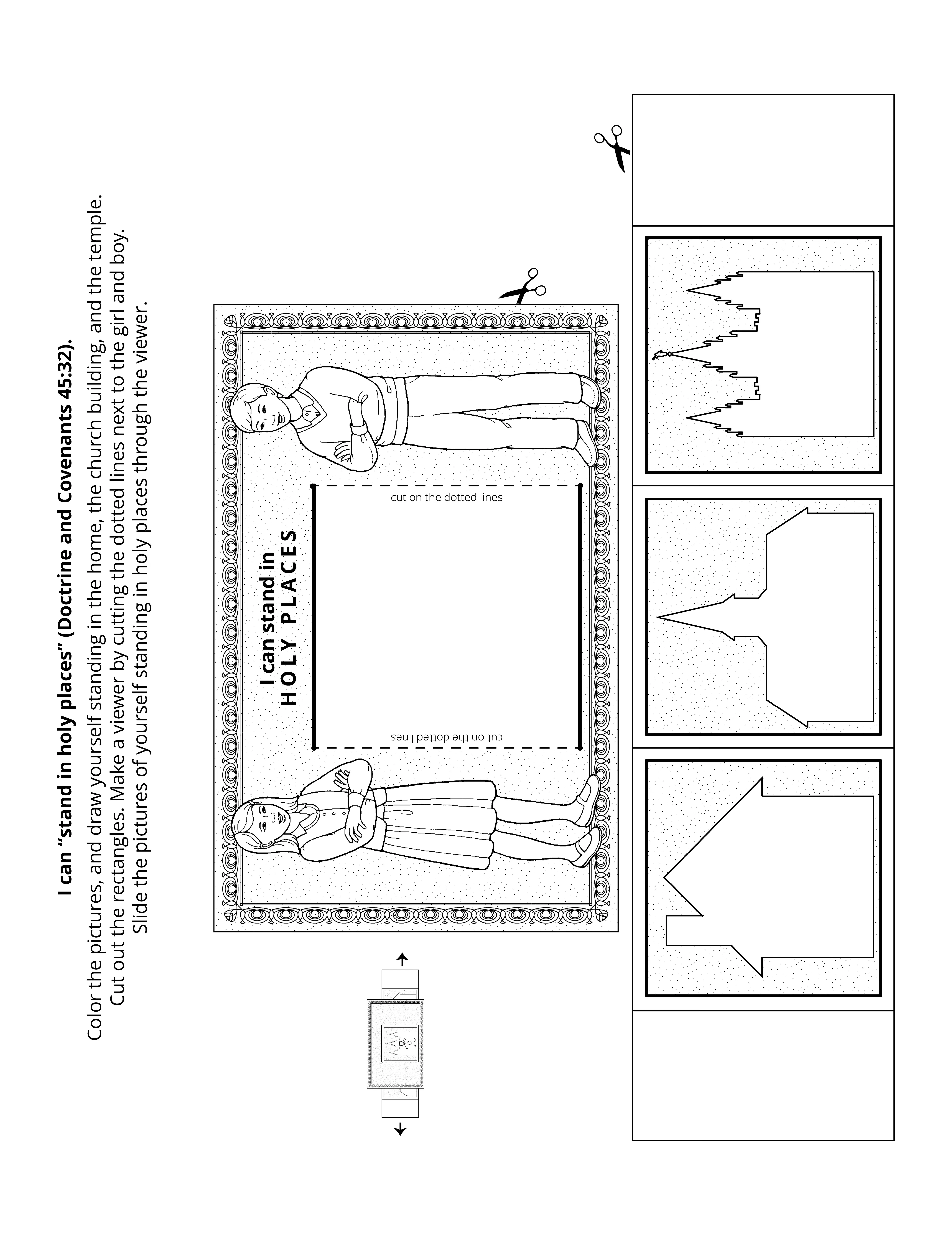 Craft for children teaches temples and holy places.