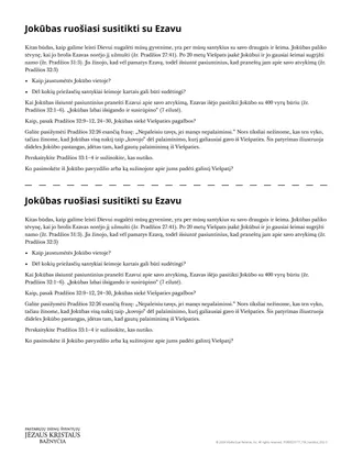 Jokūbas ruošiasi susitikti su Ezavu