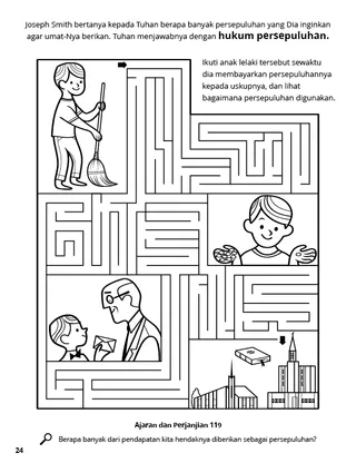 The Law of Tithing coloring page