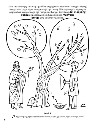 Allegory of the Olive Tree coloring page