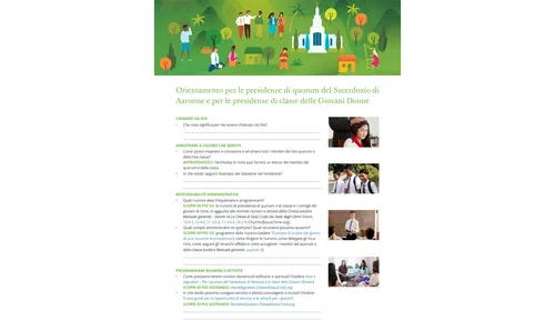 orientamento per le presidenze di quorum e di classe