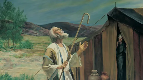 Abraham on the plains of Mamre