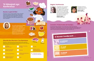 Page PDF with illustration of girl making jambalaya