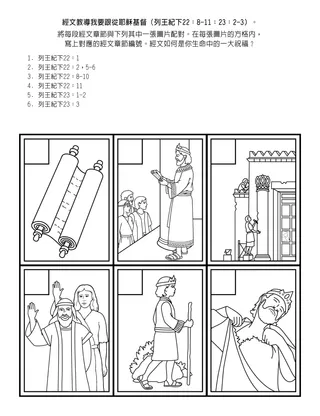 初級會活動頁：經文教導我有關耶穌基督的事