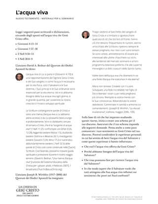 Living Water Handout