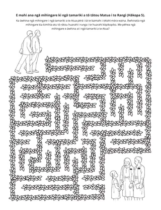 whārangi mahi: e mahi ana ngā mihingare ki ngā tamariki a te Matua i te Rangi