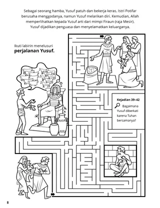 Joseph in Egypt coloring page