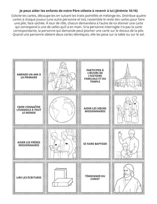 page d’activité : j’aiderai les enfants de notre Père céleste à revenir à lui