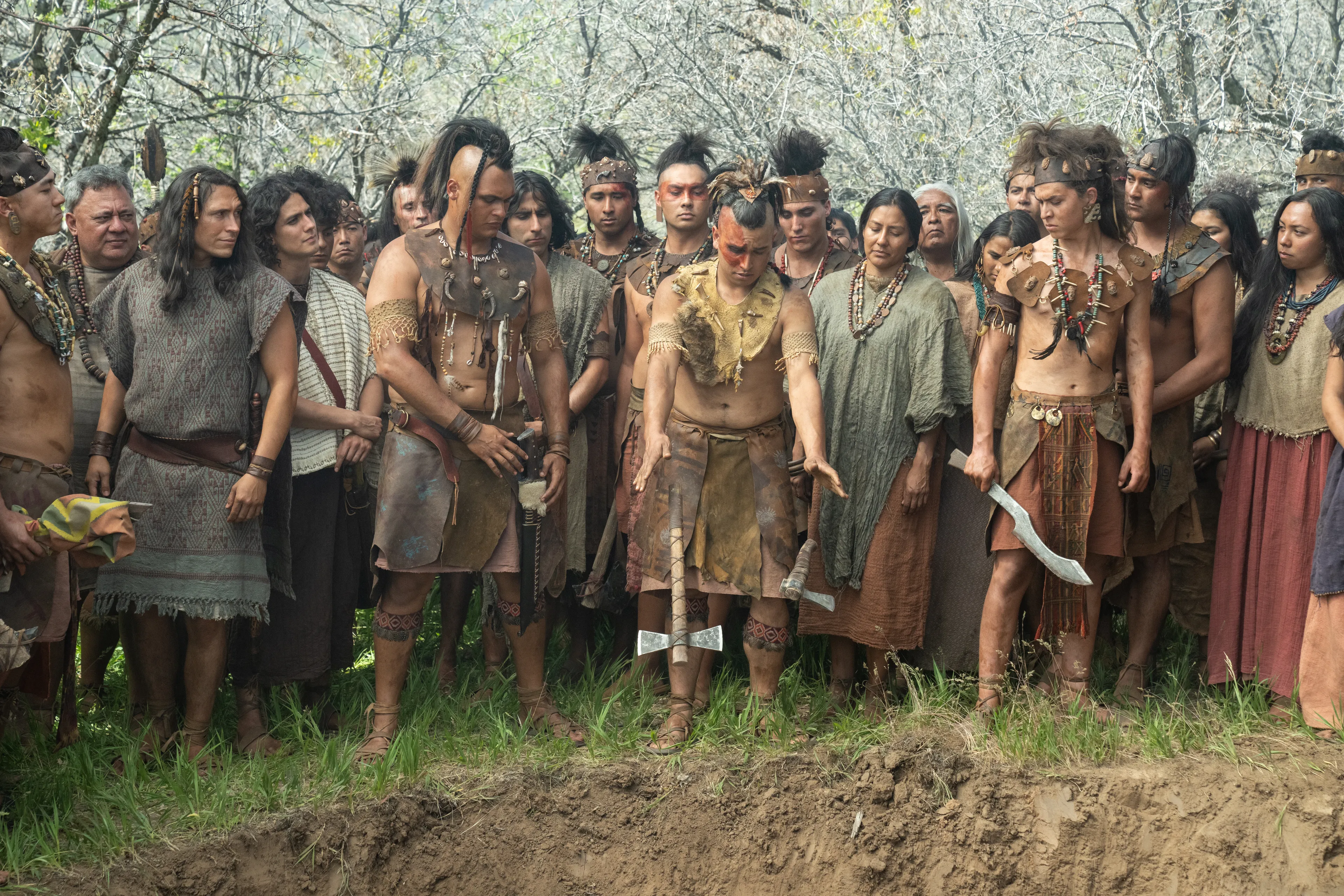 The newly converted Lamanites covenant with the Lord and bury their weapons of war.