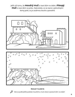 The Wise Man and the Foolish Man coloring page