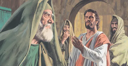Jesus talking to disciples
