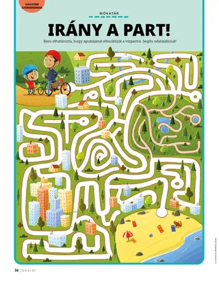 maze showing boy and his dad on bikes