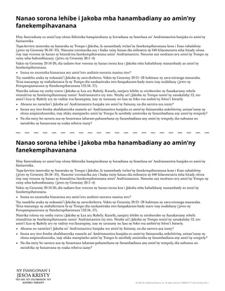 Nanao ezaka lehibe i Jakoba mba hanambadiana ao anatin’ny fanekempihavanana