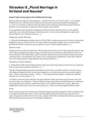 Ištraukos iš „Plural Marriage in Kirtland and Nauvoo“